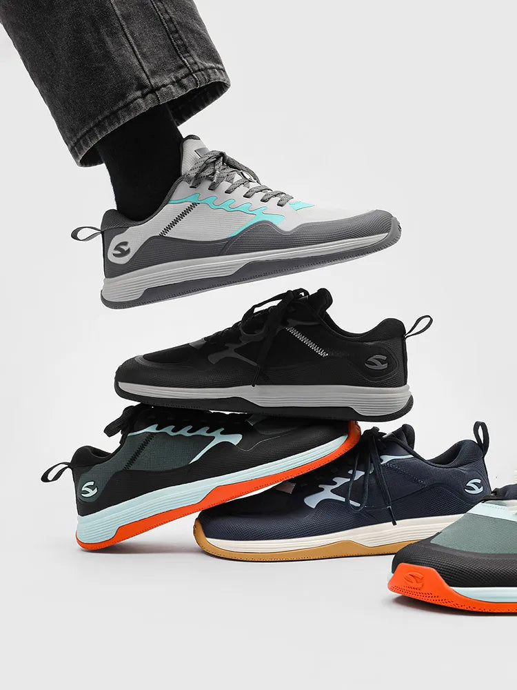 HOBIBEAR Unisex Walking Sneakers – Lace-Up Artificial Leather Hiking & Running Shoes for Men & Women