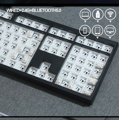 GMK108 Gaming Mechanical Keyboard Kit - RGB Backlit Hot Swap Gasket Mount Keyboard with VIA/QMK Support