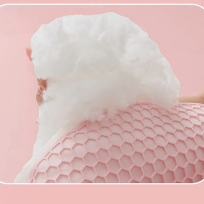 TPE Kinitt Cotton Cervical Pillow - Ergonomic Zero Pressure Curve Neck Support Pillow for Comfortable Sleep & Neck Care
