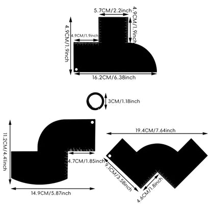 Reusable Barber Lineup Card - Beard & Hairline Shaping Tool with Measurement Guide