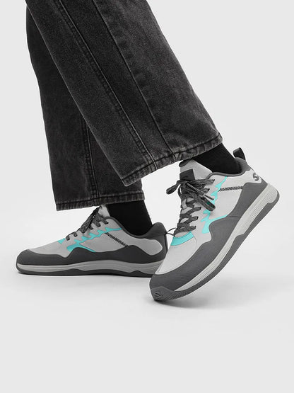 HOBIBEAR Unisex Walking Sneakers – Lace-Up Hiking & Running Shoes for Men & Women, Outdoor Artificial Leather Sneakers
