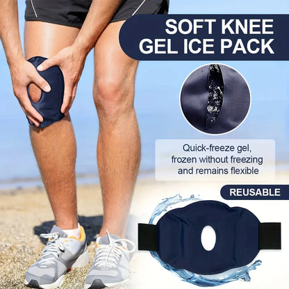 Nylon Gel Knee Ice Pack – Reusable Hot & Cold Compress for Knee Pain Relief, Relaxation & Foot Care