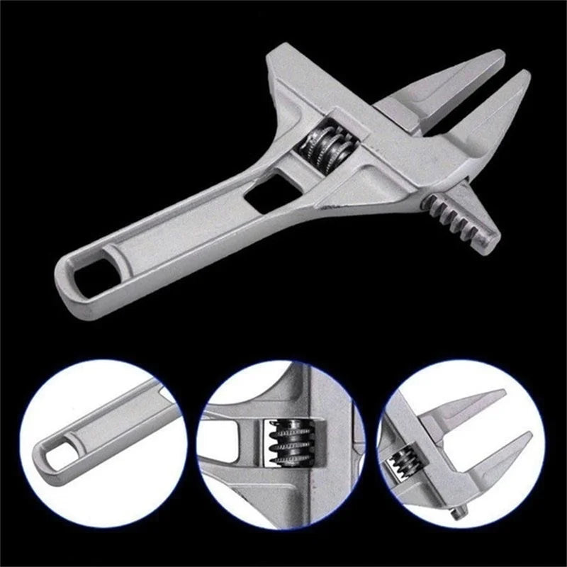 Mini Adjustable Wrench - Multifunctional Aluminum Spanner for Bathroom & Plumbing Repairs