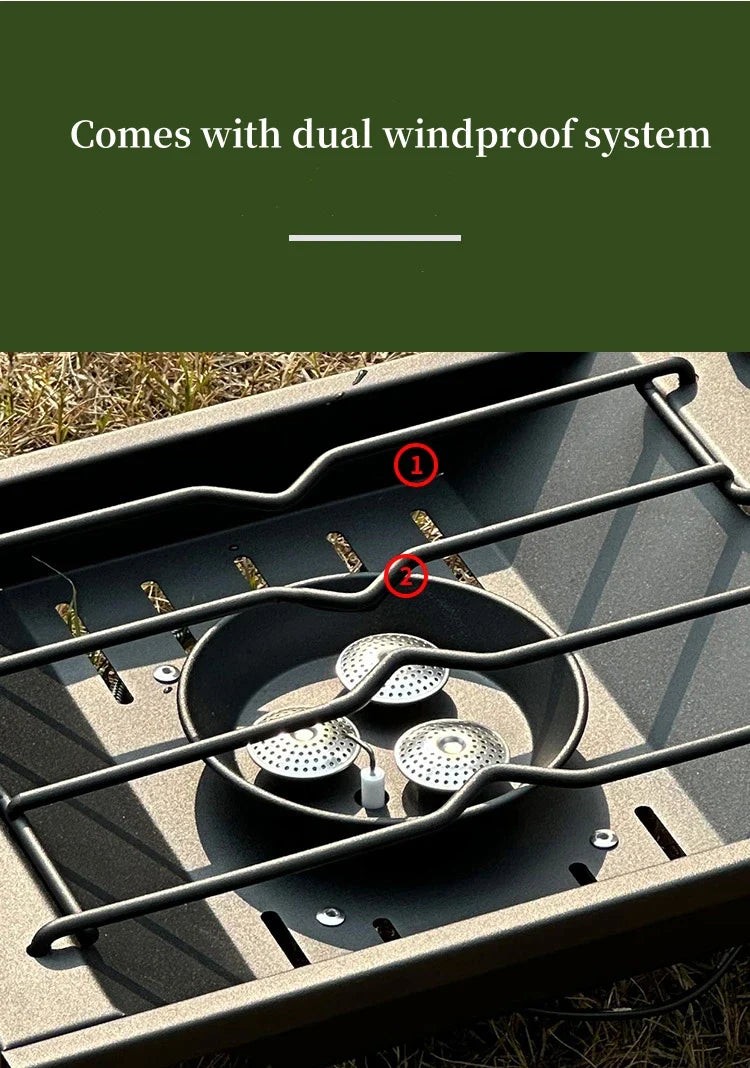 IGT Camping Gas Stove – 8000W High Power Flat Burner for Outdoor Kitchen & Camping Gear
