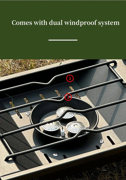 IGT Camping Gas Stove – 8000W High Power Flat Burner for Outdoor Kitchen & Camping Gear