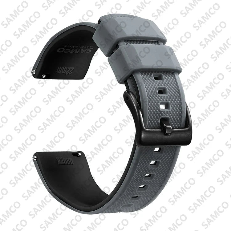 Premium Silicone Watch Band - Quick Release Rubber Replacement Strap for 18mm 20mm 22mm Watches