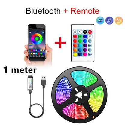 Bluetooth LED Strip Lights – Smart SMD 5050 Flexible Ribbon with App Remote for TV Backlight, Game Room & Home Decor