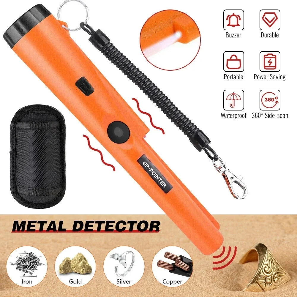 Handheld Underground Metal Detector - High Sensitivity Waterproof GP Pointer with Positioning Rod