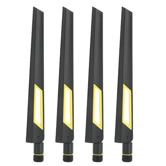 4-Piece Dual-Band Router Antenna Set – 10dB SMA Replacement for RT-AC68U, EX6200, AC15, AC88U, AC3200, AC66U, AX88U