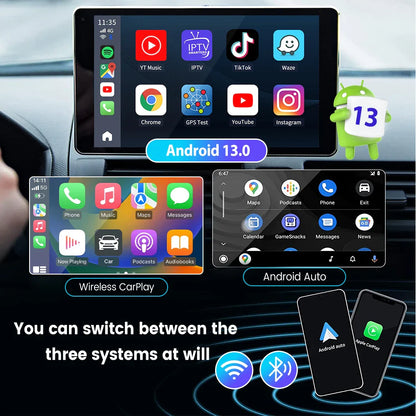CarlinKit Android 13 AI TV Box - Android Auto Wireless CarPlay, QCM6125 8-Core, Split Screen, 64G/128G, Supports Netflix, YouTube, Play Store