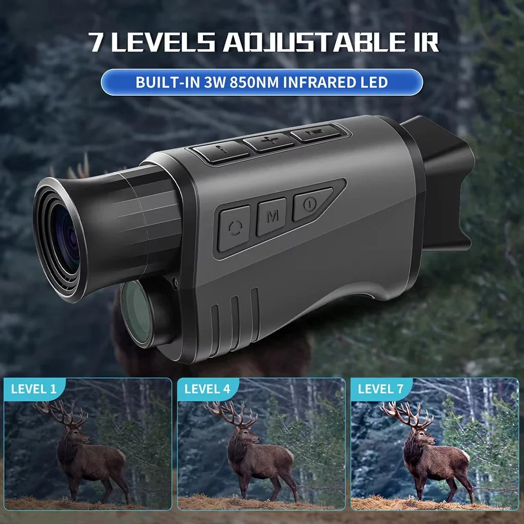 Portable Night Vision Monocular - Handheld Outdoor Telescope for Camping & Field Observation