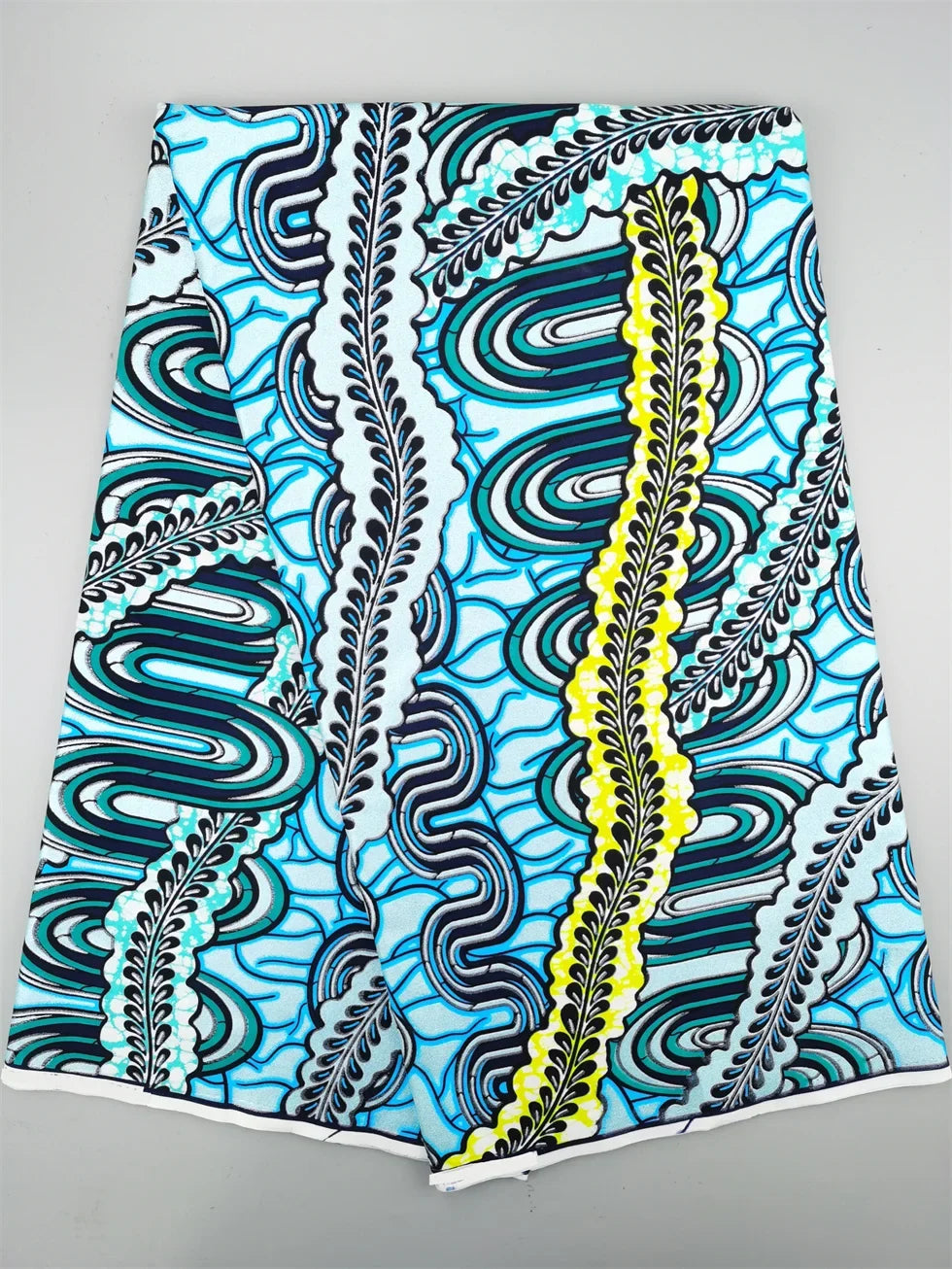 Grand African Wax Glitter Glam Fabric - 100% Cotton Ankara Batik Gold Print Pagne for Party Dresses & Sewing