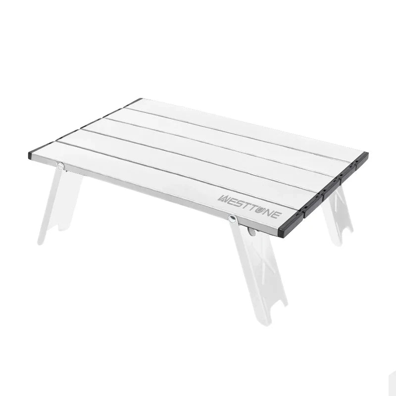 WESTTUNE Mini Camping Table – Ultralight Portable Aluminum Folding Table for Backpacking, Picnic & BBQ