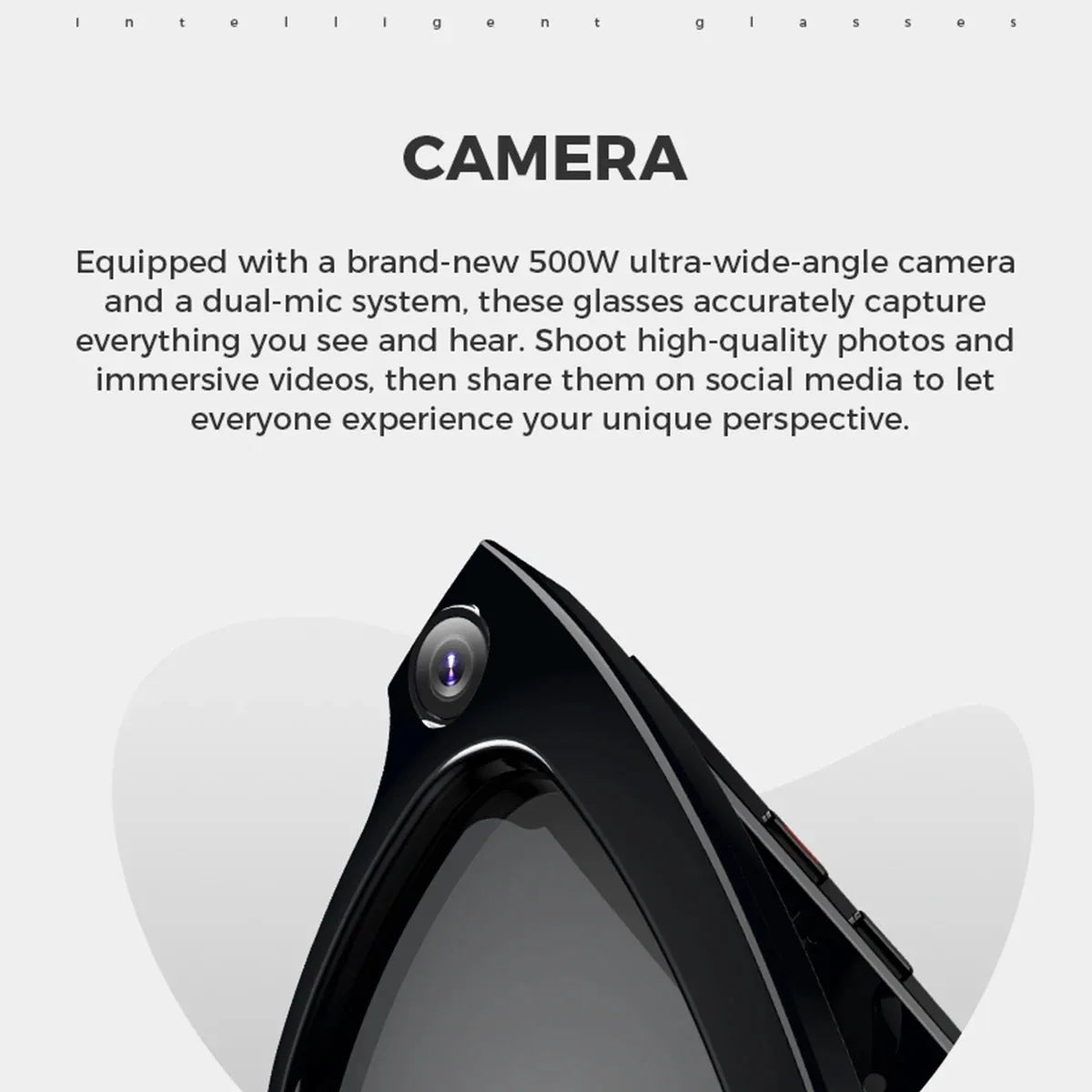 AI Smart Glasses with HD Anti-Shake Camera — Video Recording, Voice Call, Noise Reduction, Wireless Bluetooth Headset Goggles