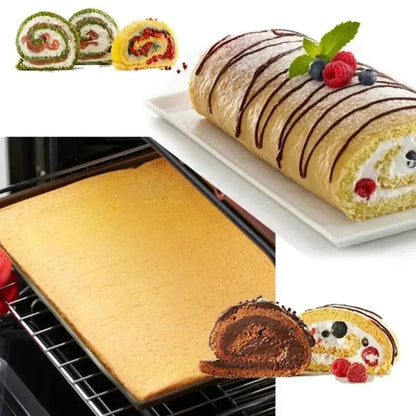 Non-Stick Silicone Baking Mat - Reusable Macaron, Swiss Roll & Pastry Baking Sheet
