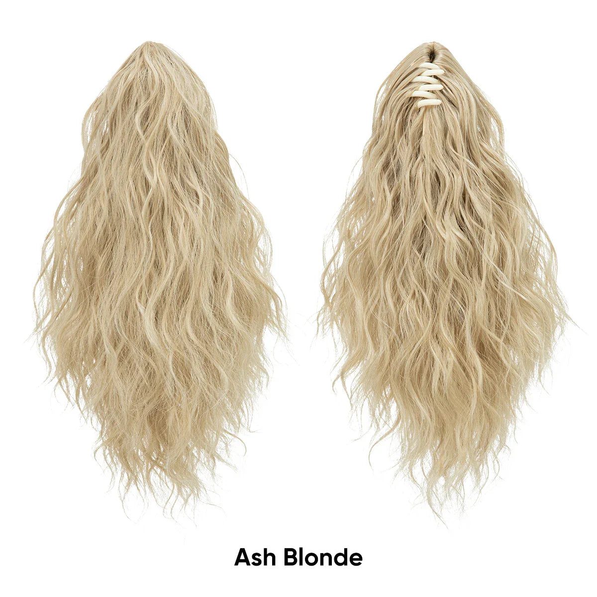 13-Inch Premium Synthetic Curly Claw Clip Ponytail – Blonde Brown Short Hairpiece, Fake Hair Extensions P064