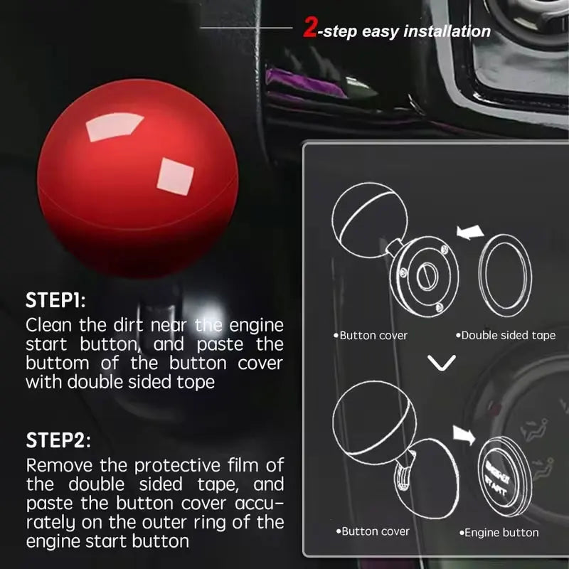 New Car Push Start Button Cover – One-Touch Ignition Rocker for Automotive Engine Start/Stop Lever