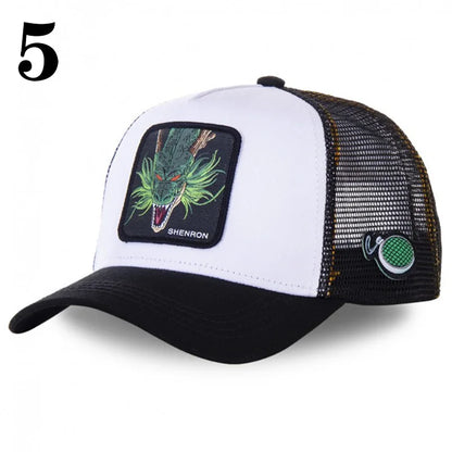 Dragon Ball Anime Baseball Cap - Goku Vegeta Buu Mesh Hip Hop Hat for Summer Casual Wear