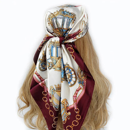 Elevate Your Style: New 90x90cm Fashion Silk Scarf - Versatile Headwrap for Women, Perfect for Every Season - Vintage Hijab Foulard Bandana Headscarf