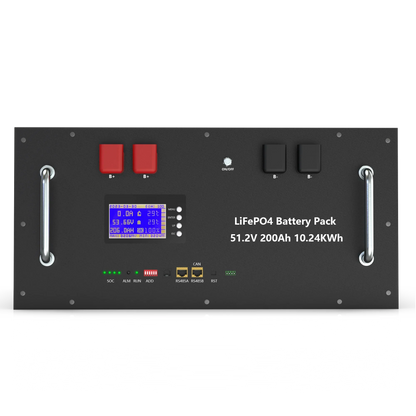 48V LiFePO4 Battery Pack — 100Ah/150Ah/200Ah 51.2V 10KW Rechargeable Lithium Solar Battery with 6000+ Cycles for Home Storage