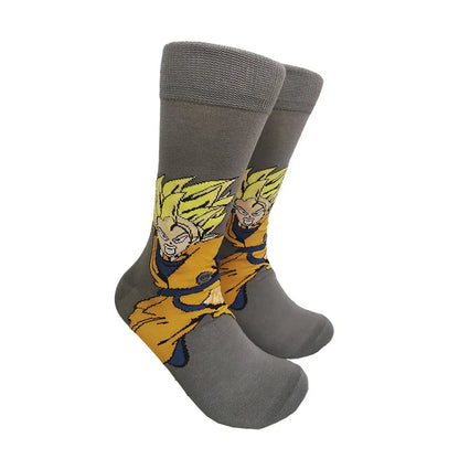 Men’s Anime Dragon Ball Socks - Harajuku Hip Hop Cosplay Fashion Funny Crew Socks