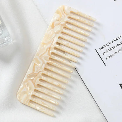 Korean Fashion Hair Comb – Wide Teeth Acetate Anti-Static Hairbrush, Colorful Massage Hair Styling Tool