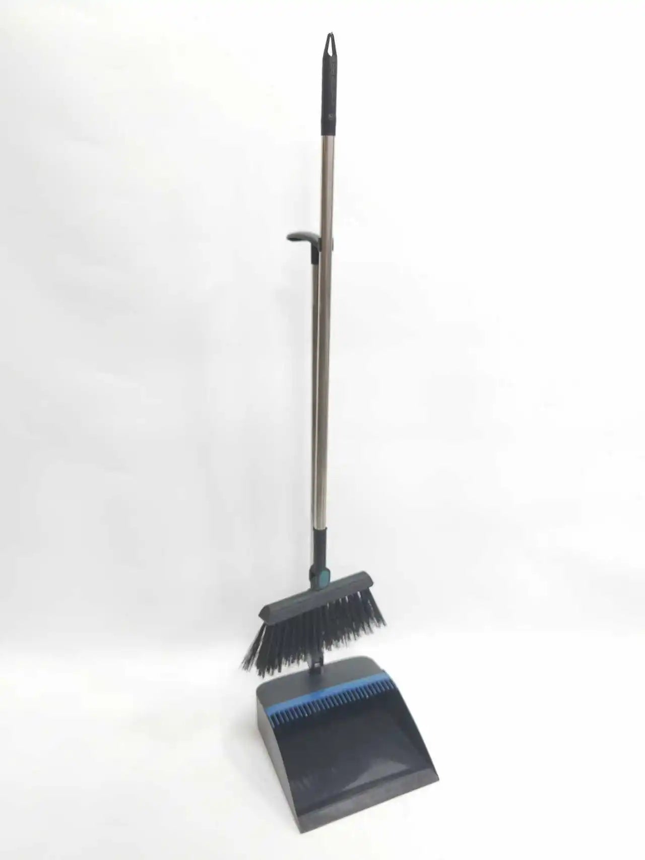 Household Broom & Dustpan Set - Foldable Sweeping Brush with Adjustable Handle and Garbage Shovel