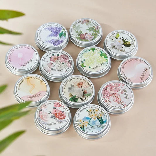 Long-Lasting Floral Solid Perfume Balm – Magnolia, Orchid & Gardenia Scented Fragrance for Women | Romantic Dating & Daily Use