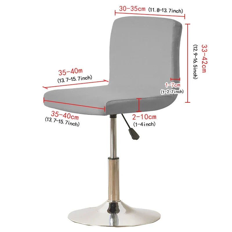 Waterproof Bar Stool Covers - Stretch Short Back Chair Protector Covers for Kitchen Dining Room Cafe Counter Height Seats