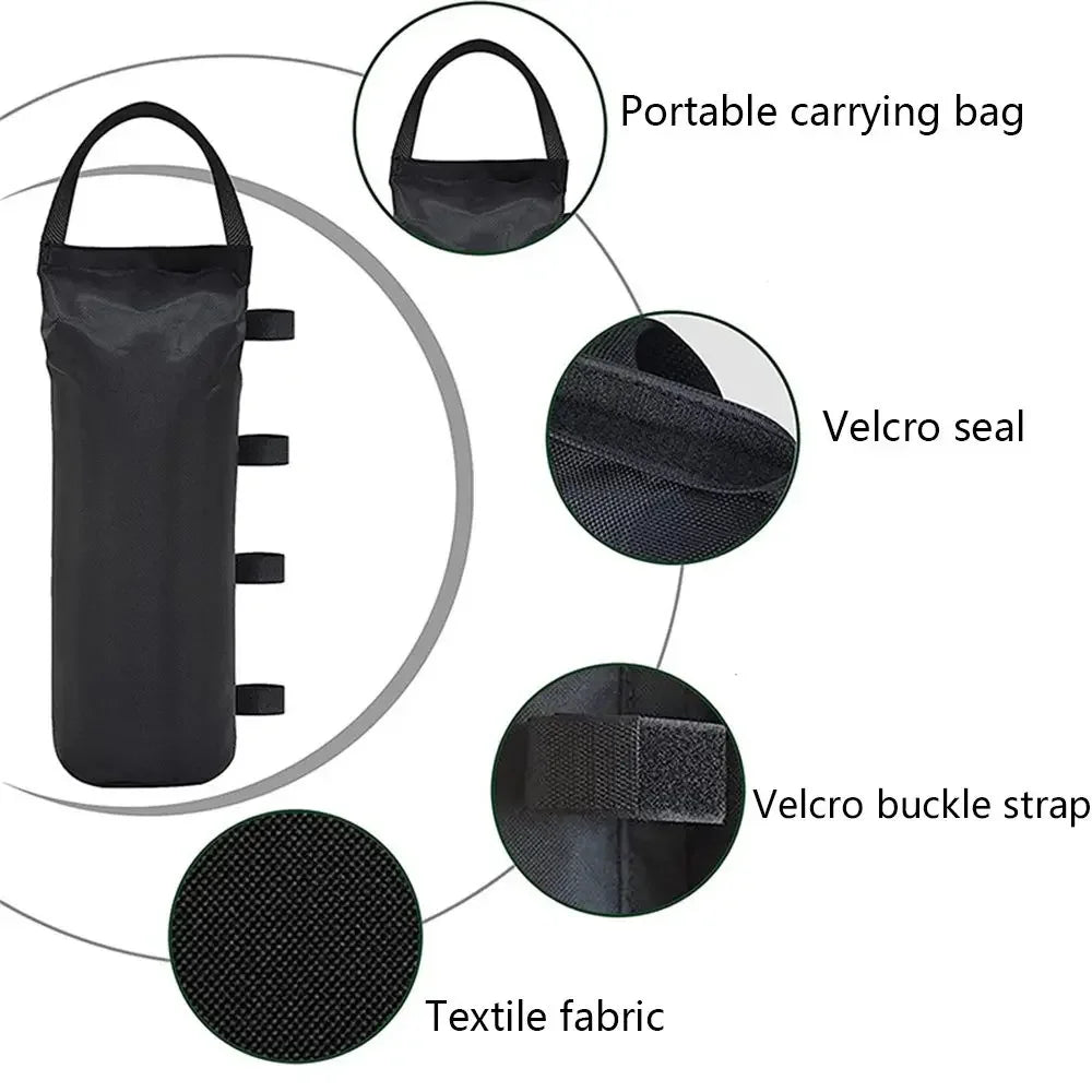 4Pcs Camping Tent Sandbags - 600D Oxford Fabric Waterproof Leg Weights for Gazebos & Canopies