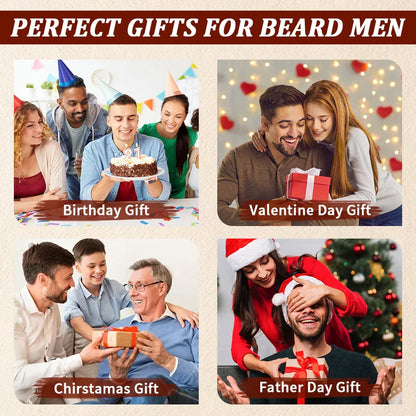 2-Piece Beard Volumizing & Conditioning Oil Set for Men – Moisturizing Facial Hair & Mustache Care Oil for Softer, Fuller, Healthier Beard Grooming