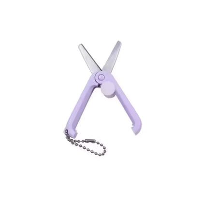 Mini Telescopic Keychain Scissors - Portable Folding Paper Cutting Tool & DIY Craft Stationery Accessory