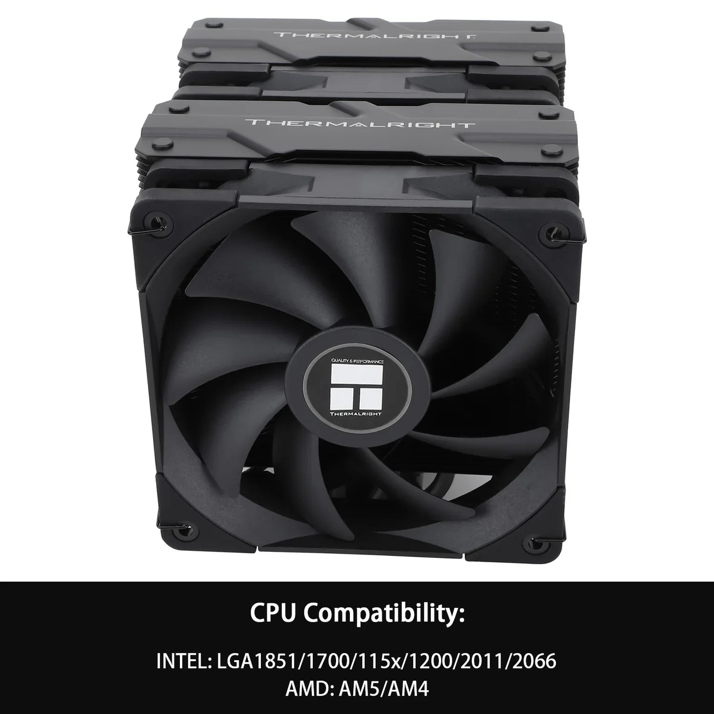 Thermalright Peerless Assassin 120 ARGB CPU Air Cooler – Digital Black Dual Tower High Performance Radiator for Intel LGA1851/1700/1200/115X & AMD AM4/AM5