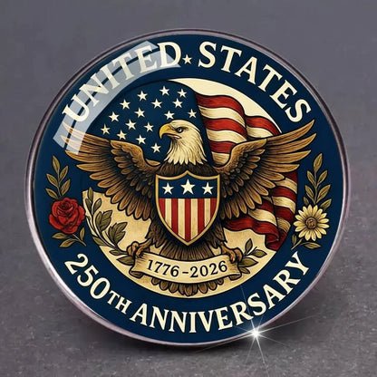 2026 USA 250th Anniversary Pin - Patriotic Enamel Brooch Jewelry Gift for Men and Women Independence Day Celebration