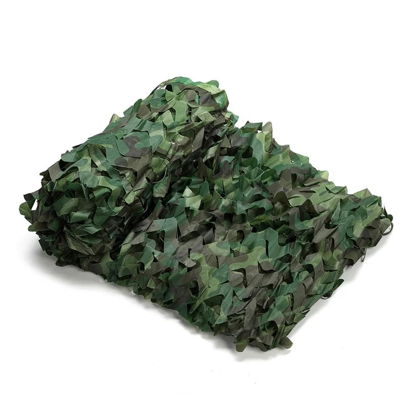 Camouflage Netting - Outdoor Hunting Shade Mesh for Car Tent Awning Camping & Forest Concealment