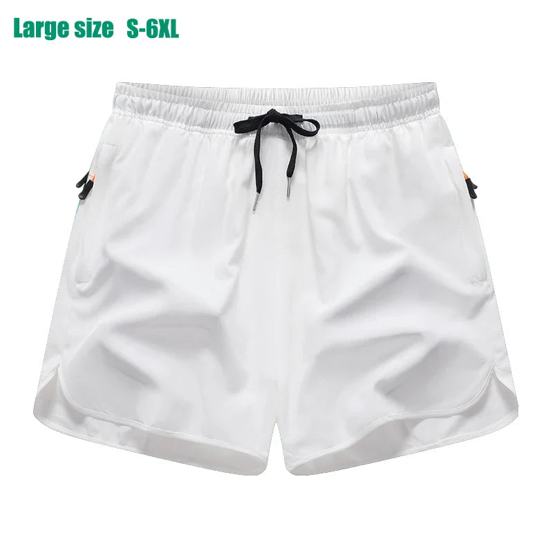 Men’s Ice Silk 3/4 Sports Shorts – Lightweight Quick Dry Running & Fitness Casual Sweat-Absorbing Outdoor Training Pants