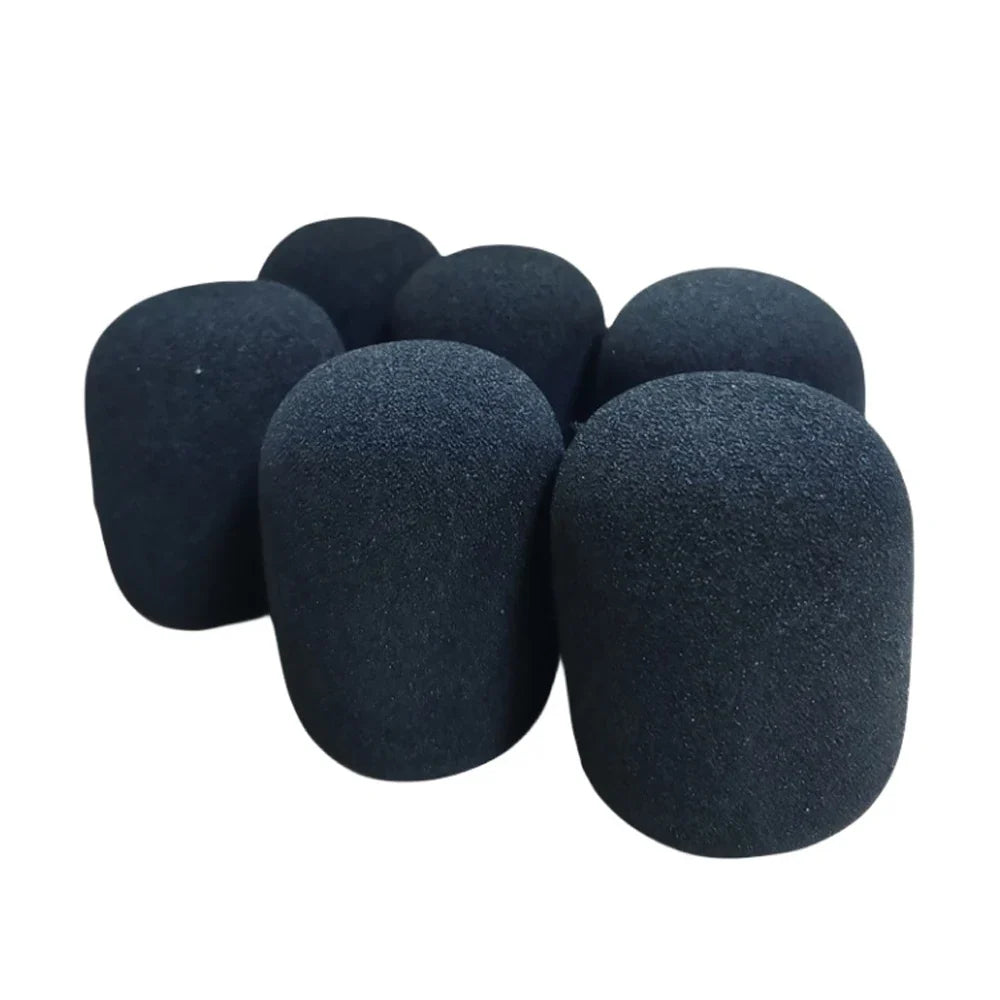 6pcs Microphone Foam Covers - High Density Windscreen Sponge Caps for Standard Microphones