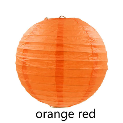 Round Paper Lantern Hanging Ball Decor for Wedding & Birthday Party, DIY Lampion Craft Supplies in White, Red & Blue