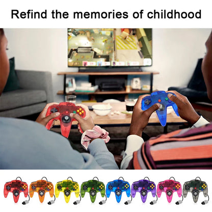 Wired Transparent N64 Gamepad Controller – Joystick for Nintendo 64 Console Accessories