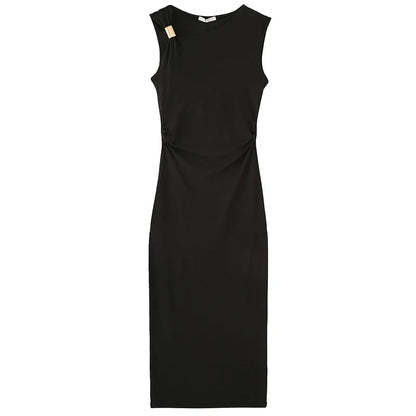 HXAO Women's Ruffled Bodycon Dress - Sexy Sleeveless Asymmetric Corset Maxi Dress Summer Party Fashion Style