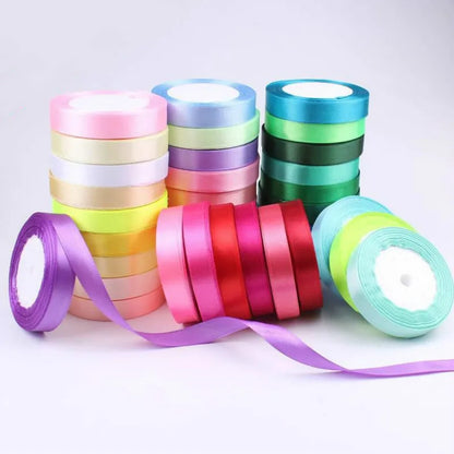 Silk Satin Ribbon Roll - 22M Craft Ribbon for DIY Bows Gift Wrapping Wedding Party Decorations in 6mm to 50mm Sizes