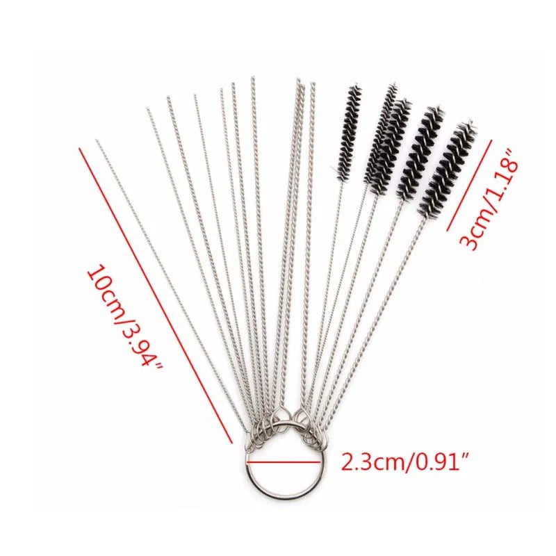 Carburetor Cleaning Tool Kit - Wire Brushes & Needles for Car, Motorcycle, Scooter & ATV Jets