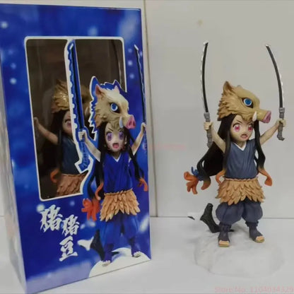 20cm Demon Slayer Anime Figure — Kamado Nezuko & Inosuke PVC Collectible Statue Toy Gift