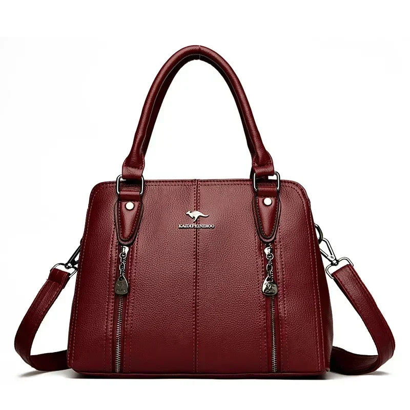Luxury Women’s Leather Casual Tote Bag – High Quality Large Shoulder & Crossbody Handbag