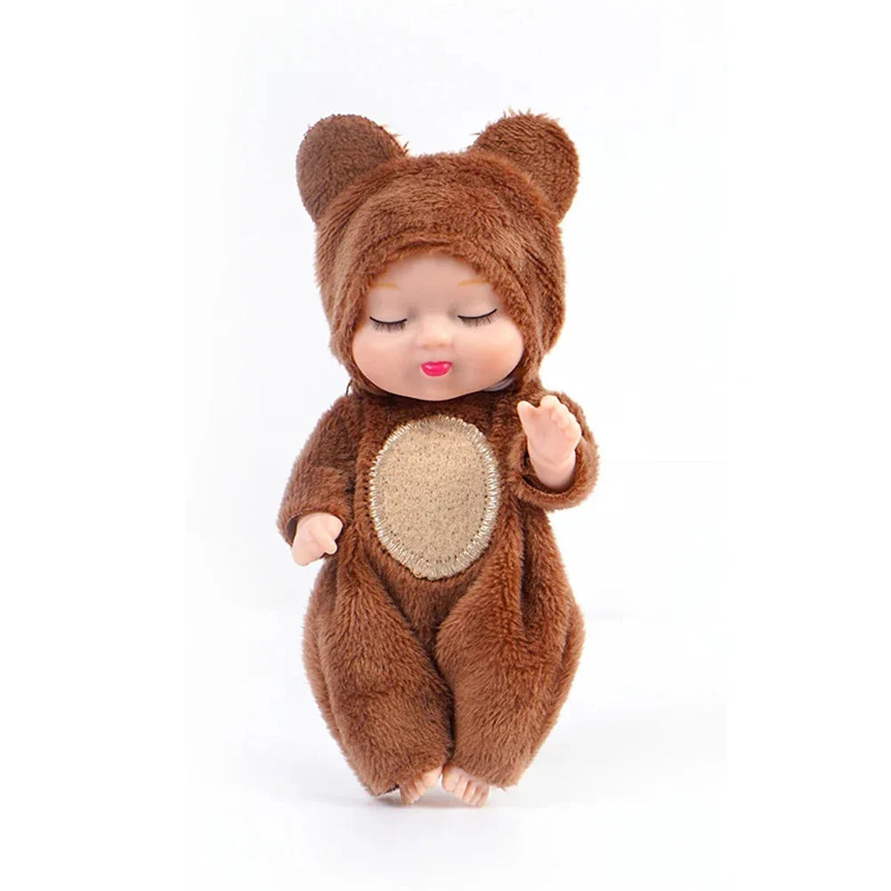 6-Piece Reborn Doll Kit – Mini Princess Sleeping Baby Dolls with Clothes & Accessories, Birthday Gift for Kids