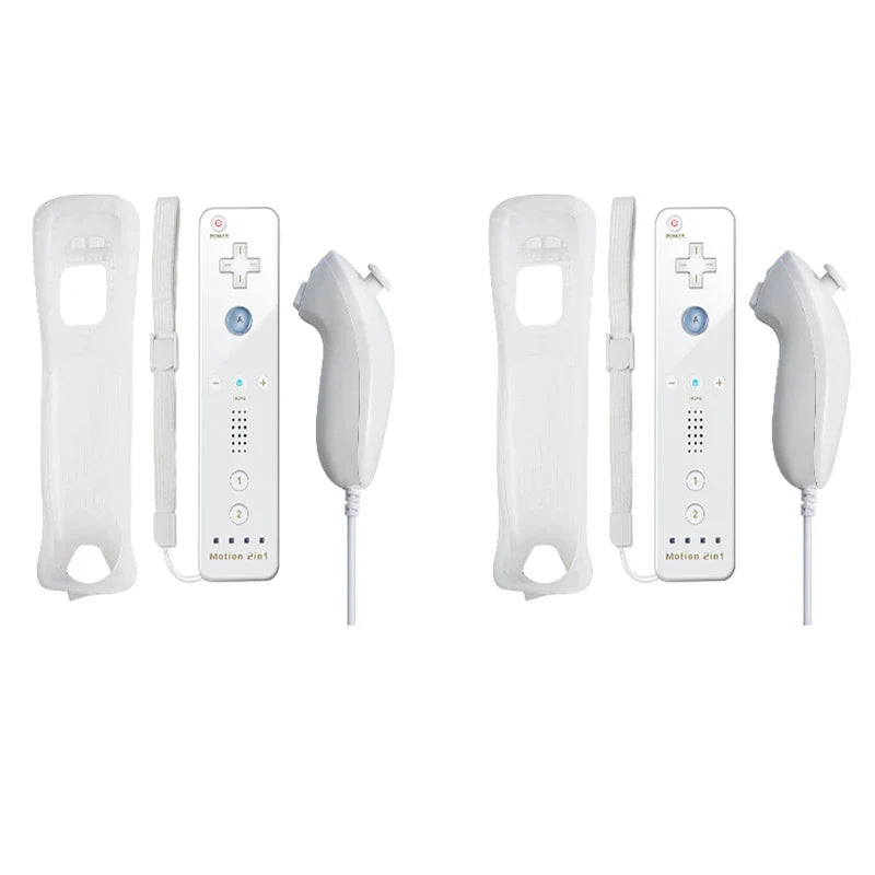 2-in-1 Wireless Controller for Nintendo Wii – Motion Plus Remote with Silicone Case