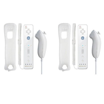 2-in-1 Wireless Controller for Nintendo Wii – Motion Plus Remote with Silicone Case