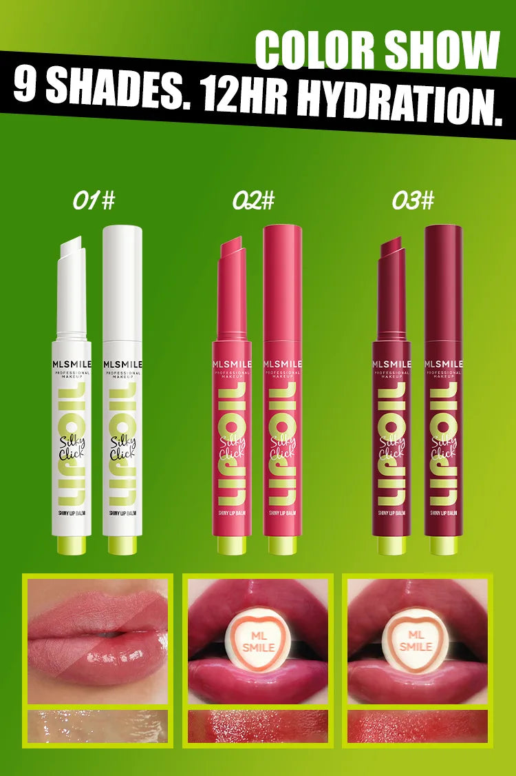 MLSMILE Multi-Color Silky Click Hydrating Lip Gloss – High-Shine, Long-Lasting Radiant Lip Care
