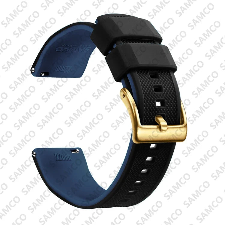 Premium Silicone Watch Band - Quick Release Rubber Replacement Strap for 18mm 20mm 22mm Watches