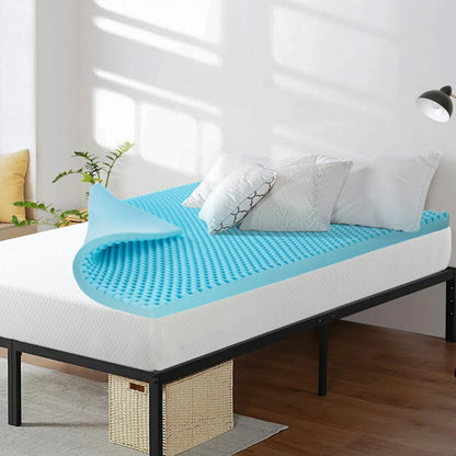 4" Memory Foam Mattress Topper - Outdoor & Indoor Use, Pressure-Relieving Yoga Pad, CertiPUR Certified
